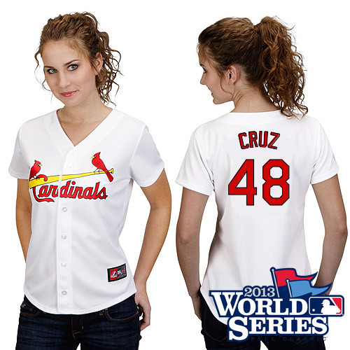 Tony Cruz #48 mlb Jersey-St Louis Cardinals Women's Authentic Road Gray Cool Base Baseball Jersey